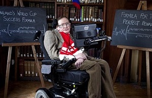 Hawking provided two multi-term equations intended to predict the England football teams chances of future success.